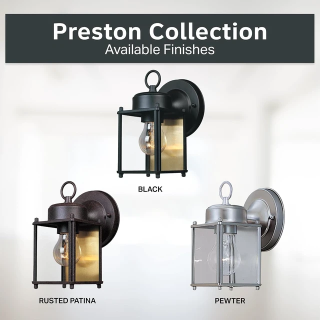 Alt view image 6 of 6 - Designers Fountain 1161-RP Porch Outdoor Wall Lantern Sconce, 8in H, Rust Patina
