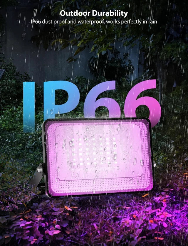 Alt view image 4 of 7 - Onforu RGB LED Flood Light Outdoor 25W, 250W Equiv Halloween Stage Lighting