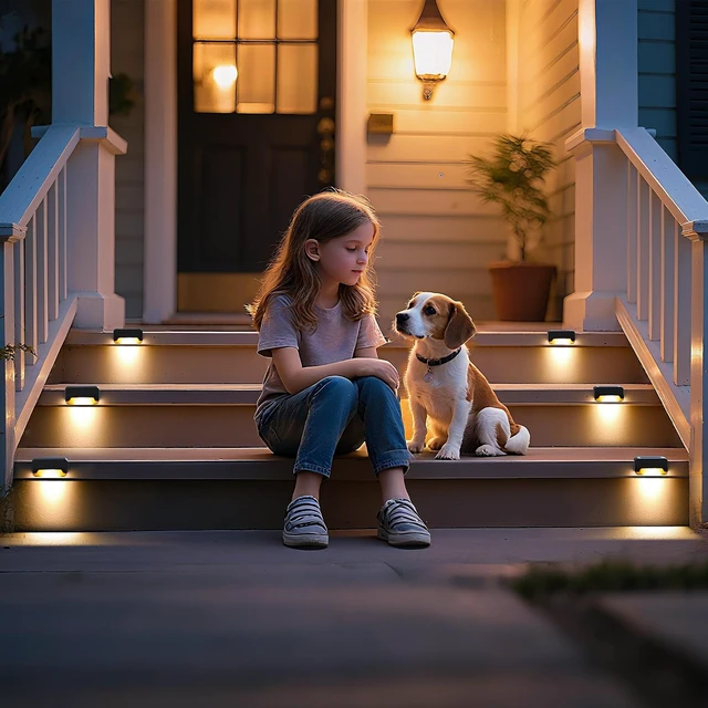 Alt view image 6 of 6 - SOLPEX Solar Deck Lights, Solar Step Lights for Outside Waterproof Led Stair Light for Outdoor Fence, Balcony, Patio, Railing, Front Porch, Yard and Pathway(16pack Warm White)