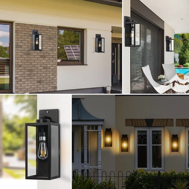 Alt view image 7 of 7 - 16" Dusk to Dawn Exterior Lighting Fixtures Wall Mount, Front Porch Lights