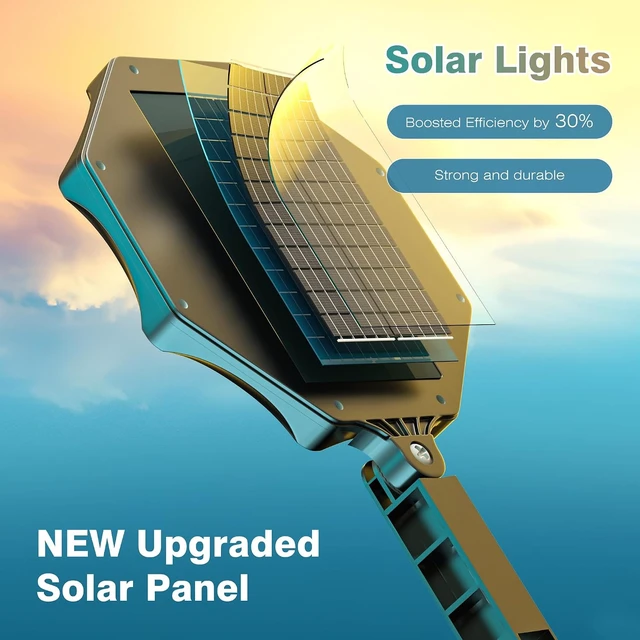 Alt view image 6 of 7 - OKPRO Solar Lights Outdoor, 168LED 6500K Flood Light Dusk to Dawn