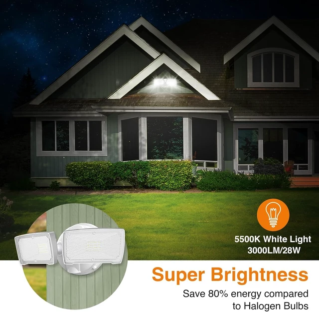 Alt view image 3 of 7 - LEPOWER 28W Flood Lights Outdoor - 3000LM Brightness LED Security Lights