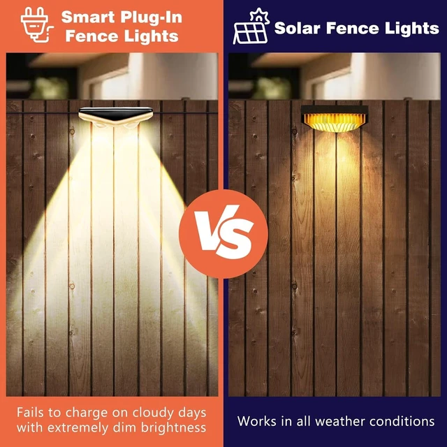 Alt view image 3 of 7 - Outdoor Fence Lights Plug in, 50FT RGBIC LED Fence Lights, App & Remote Control, 100 Scene Modes, IP67 Waterproof Outdoor Lights for Backyard, Patio, Deck - Brighter Than Solar Lights