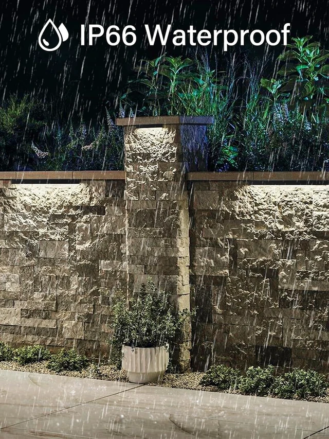 Alt view image 3 of 7 - 5W Retaining Wall Lights,7 inch LED Hardscape Lighting Low Voltage Landscape Paver Lights 12V 24V Step Lights Outdoor IP66 Waterproof 3000K Soft White Stair Deck Lighting (8 Pack+Connectors)