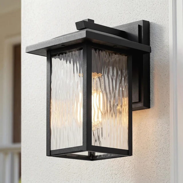 Alt view image 2 of 7 - Kichler Capanna 10.25" Outdoor Wall Light, Black, 49924BKT