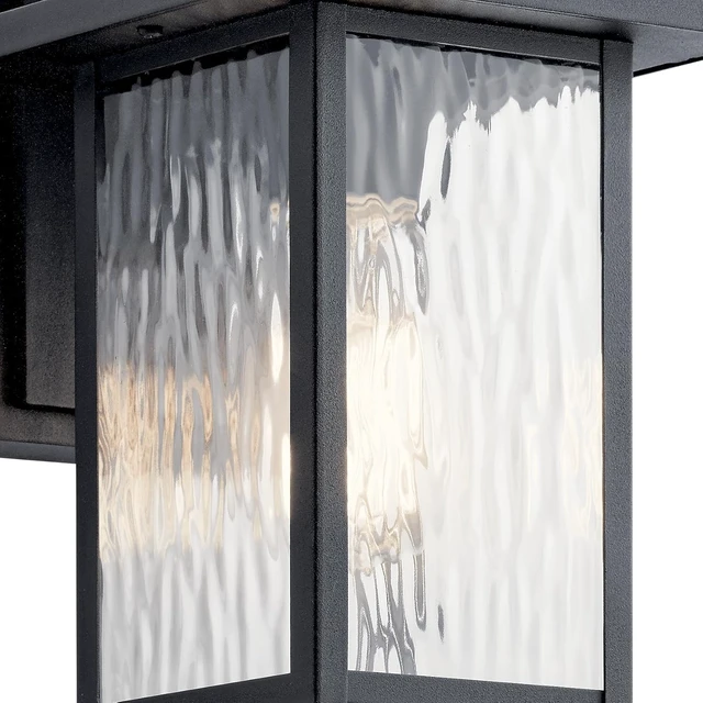 Alt view image 4 of 7 - Kichler Capanna 10.25" Outdoor Wall Light, Black, 49924BKT