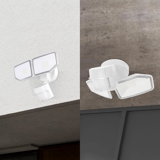 Alt view image 6 of 7 - 40W LED Security Lights Motion Sensor Light Outdoor, 180 Degree, 4000 LM, 5000 K, ETL Water Resistant, Clear 2 Head Motion Detector Flood Light for Garage, Yard (White)