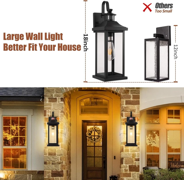 Alt view image 4 of 7 - Motion Sensor Dusk to Dawn Outdoor Lighting 18 Large