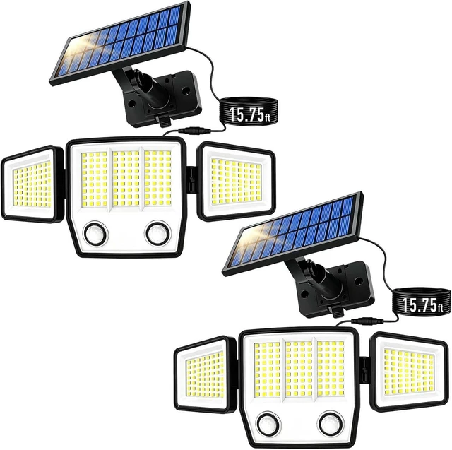 Main image of MDCMDCM Split Solar Lights Outdoor Waterproof with Dual Motion Sensors - 15.7ft Cable 3000LM Solar Security Light for Garden Patio Pathway Fence, IP65 Waterproof Solar Flood Lights for Outside