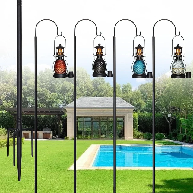 Main image of Citronella Torches 12.5 oz,4-Prong Grounded Stake-4 Pcs,27"-55" Height Adjustment,Garden Torches for Outside for Party,Yard, Backyard