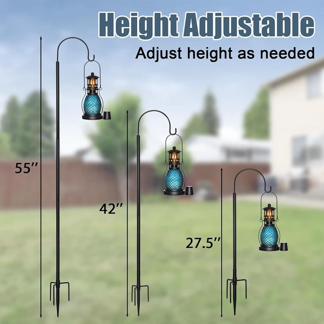 Alt view image 5 of 6 - Citronella Torches 12.5 oz,4-Prong Grounded Stake-4 Pcs,27"-55" Height Adjustment,Garden Torches for Outside for Party,Yard, Backyard