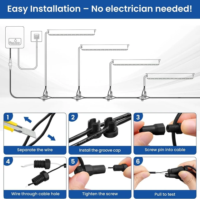 Alt view image 6 of 7 - ZZXX Low Voltage Retaining Wall Lights Kit, 3W 2700K Step Lights, 8 Pack