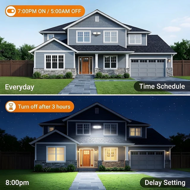 Alt view image 5 of 7 - Onforu 32W Smart Flood Lights Outdoor, 3CCT WiFi Hardwired Security Light