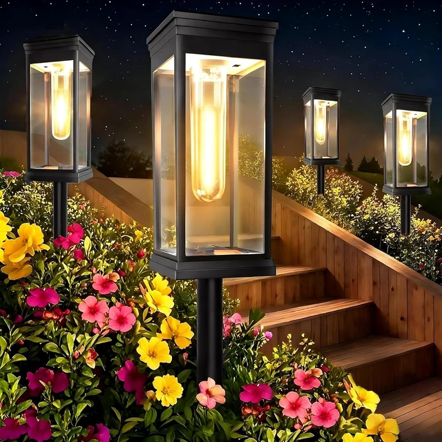 Main image of 8 Pack Solar Pathway Lights Outdoor,IP65 Waterproof - Bright Solar Lights Outdoor,Auto On/Off Pathway Lights Solar Powered,Solar Path Lights for Walkway Driveway Garden