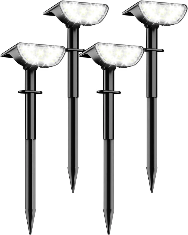 Main image of RUIKORING 73 LED Solar Spot Lights Outdoor Waterproof 4 Pack, Cool White
