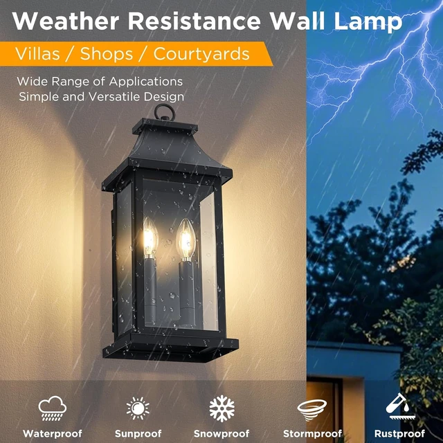 Alt view image 5 of 7 - 1-Pack Outdoor Wall Lights, 18 Inches Exterior Lighting Fixtures