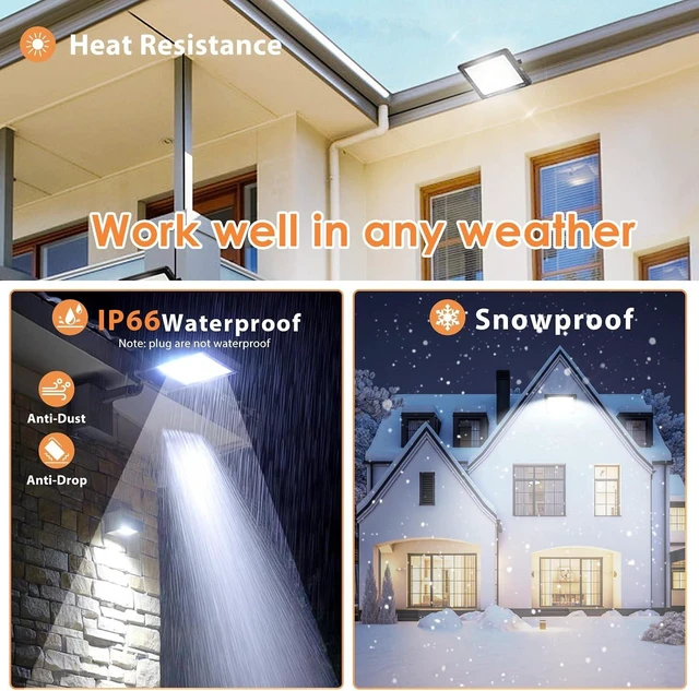 Alt view image 5 of 7 - 50W Plug-in LED Flood Light, IP66 Waterproof Outdoor Security Light, 1Pack