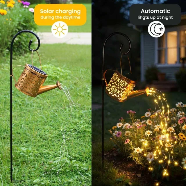 Alt view image 4 of 7 - Solar Garden Lights Outdoor Decoration Flower Solar Watering Can Light