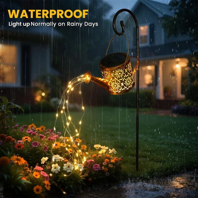 Alt view image 3 of 7 - Solar Garden Lights Outdoor Decoration Flower Solar Watering Can Light