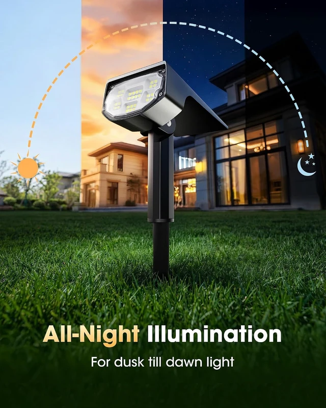 Alt view image 6 of 7 - AloftSun Solar Spot Lights Outdoor , Solar Lights Outdoor Waterproof