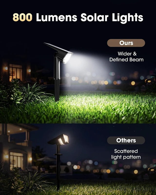 Alt view image 5 of 7 - AloftSun Solar Spot Lights Outdoor , Solar Lights Outdoor Waterproof