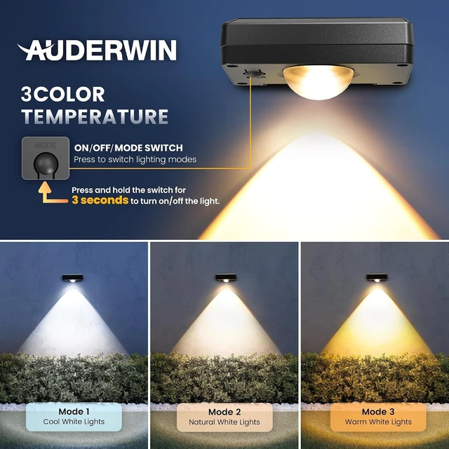 Alt view image 2 of 7 - Solar Fence Lights Outdoor Waterproof, Fence Lights Solar Powered 16 Pack