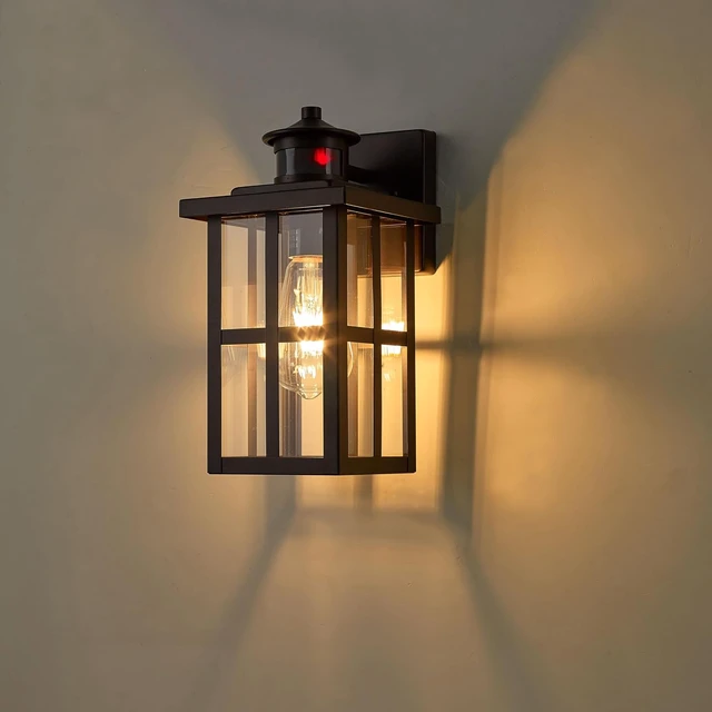 Alt view image 5 of 6 - MICSIU Bronze Motion Sensor Outdoor Wall Light 2 Pack, 11.75" Farmhouse