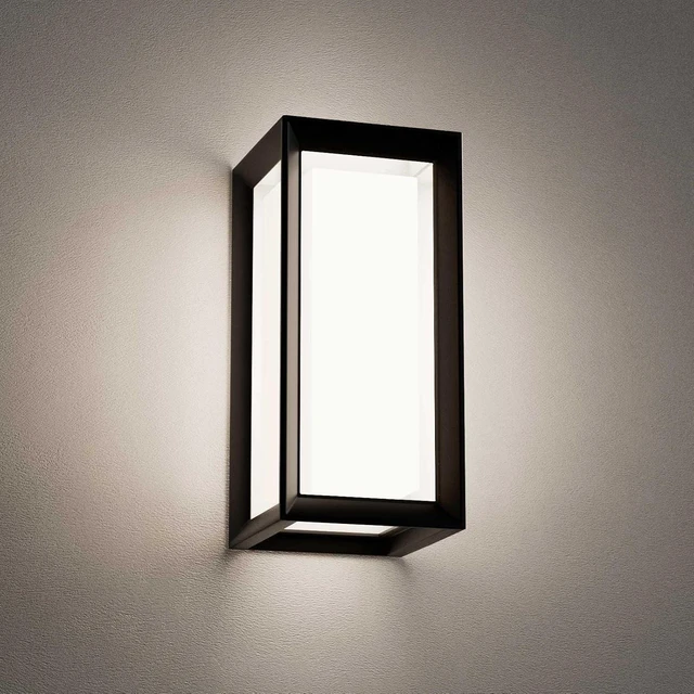 Main image of rosykite Outdoor Wall Sconce Lights, Square LED Porch Lights Outdoor 18W 3000K 4000K 5000K 3 Color Changeable,Exterior Outside Wall Lights for House Doorway,Carriage