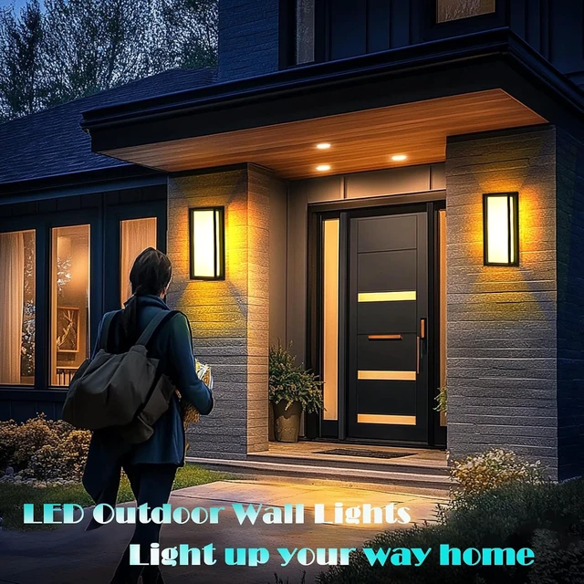 Alt view image 7 of 7 - iYogaled 5CCT Outdoor Wall Sconce, 15W Dimmable Exterior Lighting fixtures