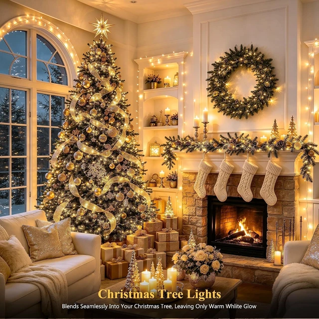 Alt view image 2 of 6 - JMEXSUSS 168FT 600 LED Christmas Lights Outdoor Waterproof String Lights