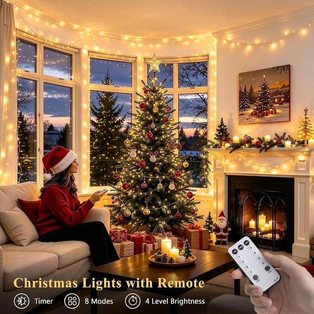 Alt view image 4 of 6 - JMEXSUSS 168FT 600 LED Christmas Lights Outdoor Waterproof String Lights