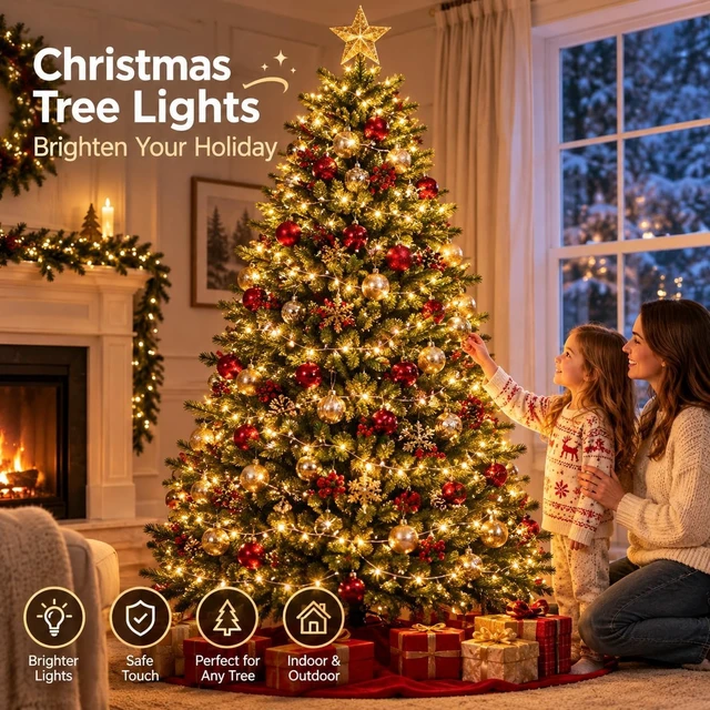 Alt view image 3 of 7 - JMEXSUSS 200 LED Christmas Lights Outdoor Indoor String Lights for Bedroom