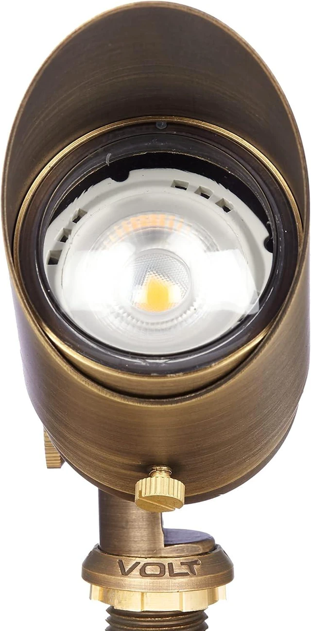 Alt view image 5 of 7 - VOLT Top Dog 12V Cast Brass Outdoor Spotlight (Bronze)