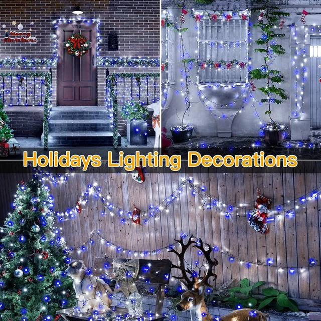 Alt view image 4 of 4 - Ollny 164FT 500 LED Christmas Lights Outdoor Waterproof String Lights