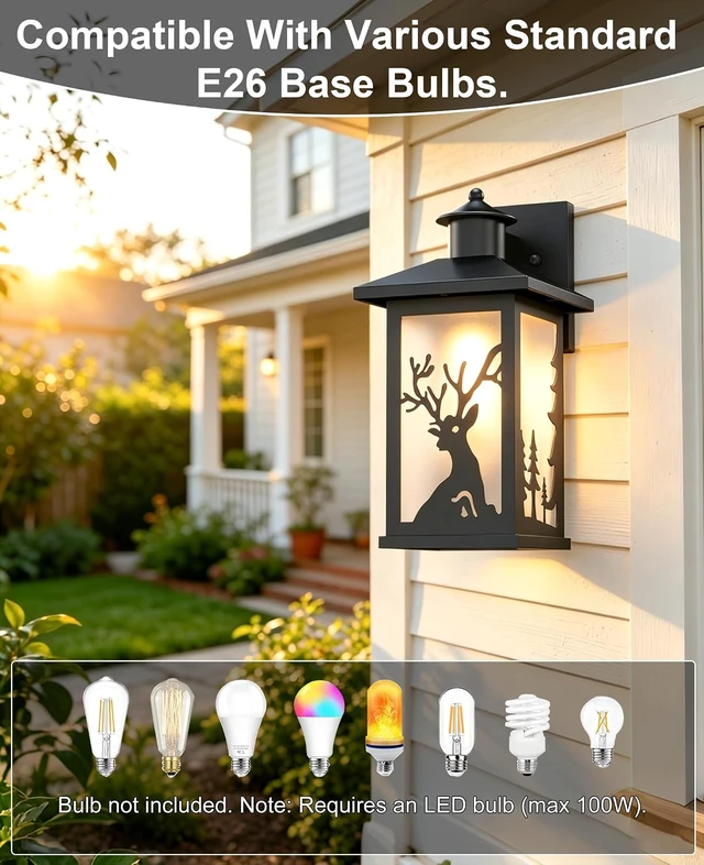 Alt view image 2 of 7 - JAYNLT Rustic Porch Light,Outdoor Lights for House,Patio,Front Door,2Pack