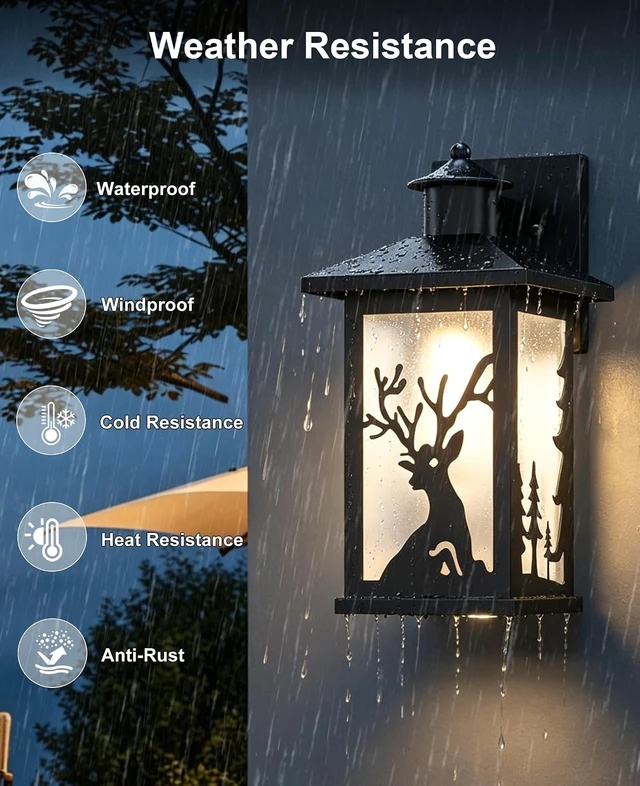 Alt view image 3 of 7 - JAYNLT Rustic Porch Light,Outdoor Lights for House,Patio,Front Door,2Pack