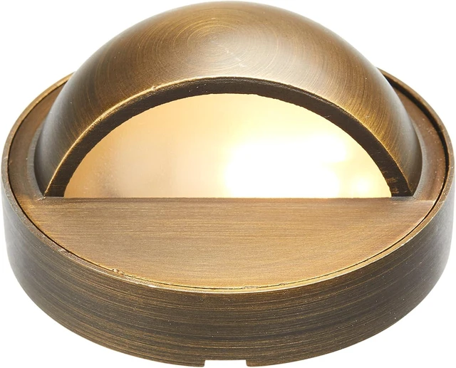 Main image of VOLT Cast Brass 12V Deck Light (Bronze) & 3W 2700K Warm White G4 LED Bulb