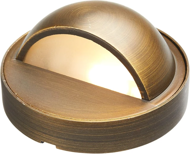 Alt view image 3 of 7 - VOLT Cast Brass 12V Deck Light (Bronze) & 3W 2700K Warm White G4 LED Bulb
