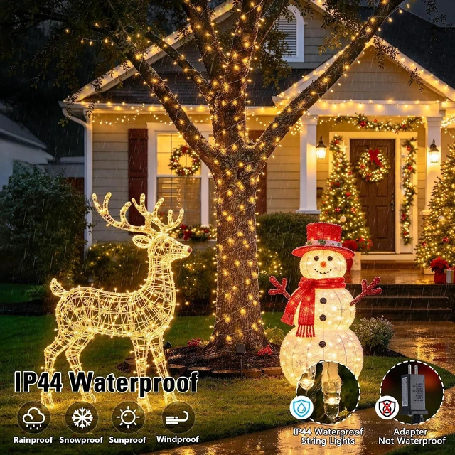 Alt view image 6 of 7 - JMEXSUSS 200 LED Christmas Lights Outdoor Indoor String Lights for Bedroom