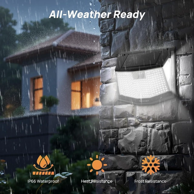 Alt view image 6 of 7 - TECKNET 248 LED Outdoor Solar Lights & Motion Sensor, Solar Lights 6 Pack