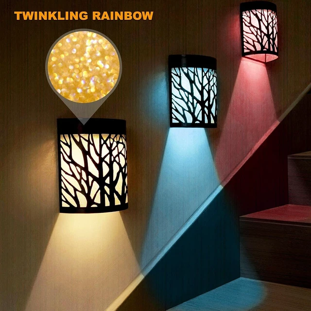 Alt view image 6 of 7 - DenicMic Solar Wall Lights Outdoor Wall Sconce Fence Lights Solar Powered