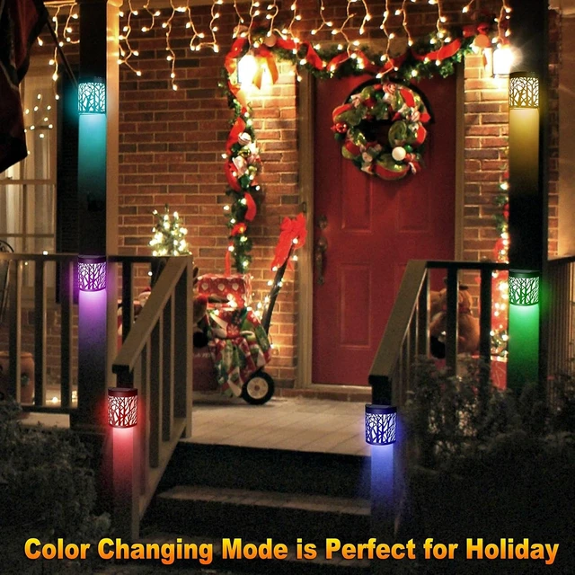 Alt view image 7 of 7 - DenicMic Solar Wall Lights Outdoor Wall Sconce Fence Lights Solar Powered