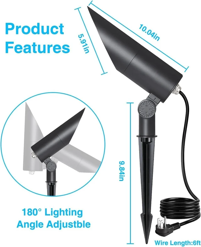 Alt view image 7 of 7 - SUNVIE 20W 5000K LED Dusk to Dawn Flag Pole Spot Light Outdoor with Sensor