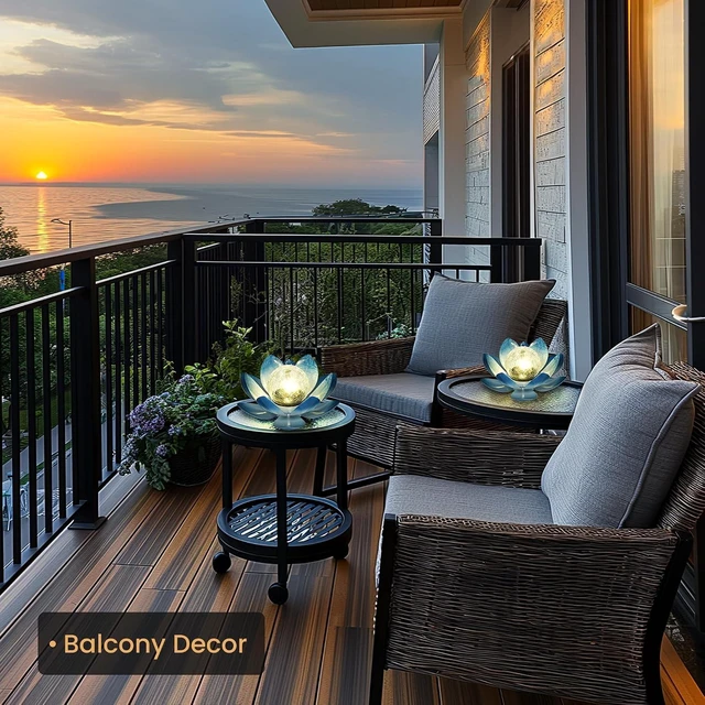 Alt view image 4 of 7 - GIGALUMI Solar Light Outdoor Garden Decor, Lotus Flower Light Waterproof