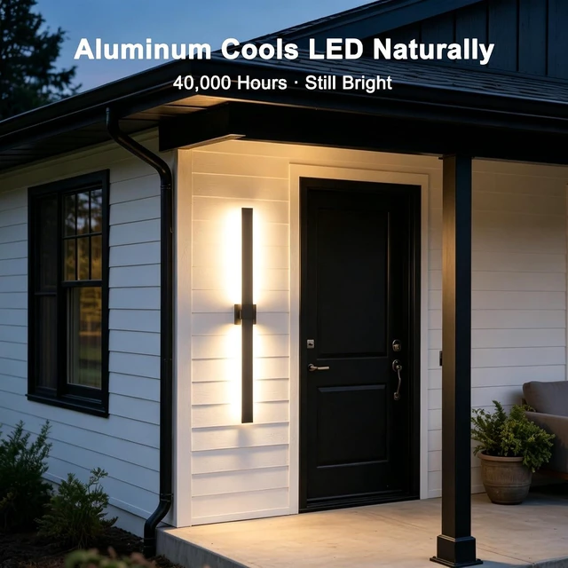 Alt view image 3 of 6 - LamQee Aluminum 47 in Long Outdoor Wall Light Fixture, 3000K Integrated LED