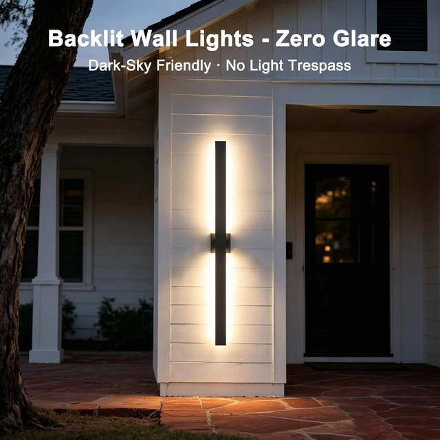 Alt view image 4 of 6 - LamQee Aluminum 47 in Long Outdoor Wall Light Fixture, 3000K Integrated LED