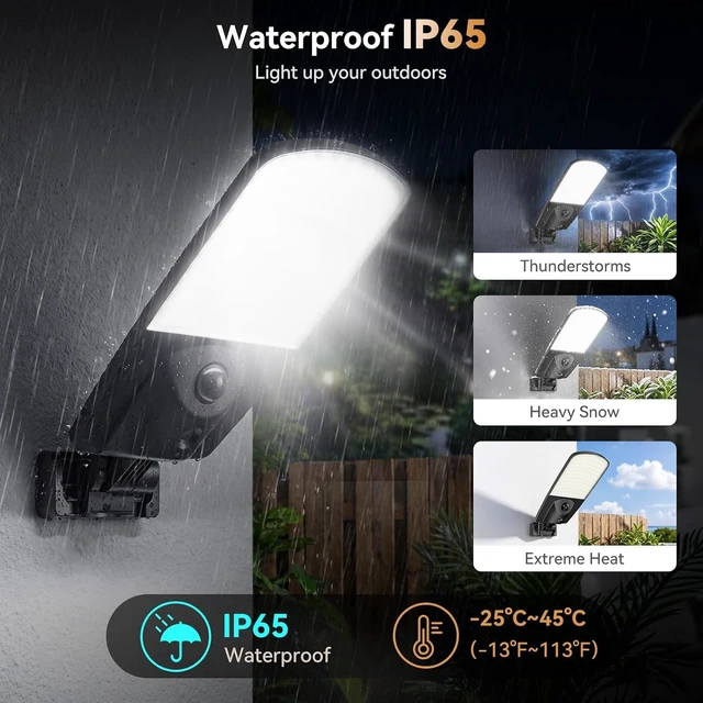 Alt view image 2 of 7 - Adewalk Solar Lights Outdoor, Waterproof Street Lights for Yard, 2 Pack