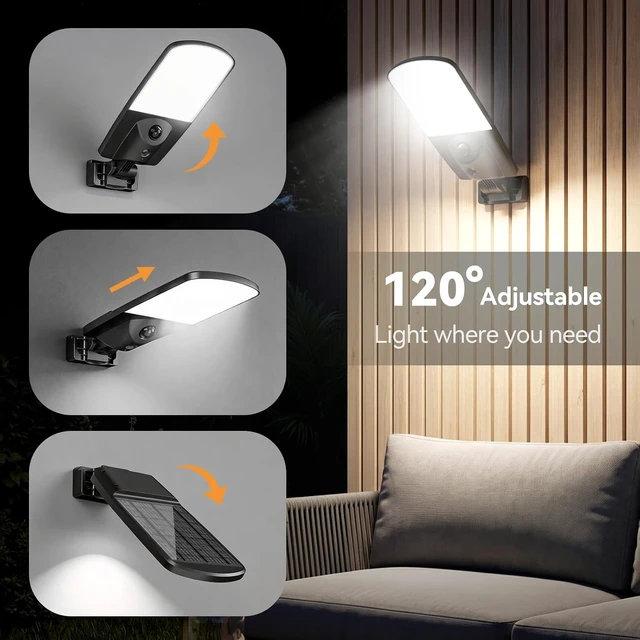 Alt view image 5 of 7 - Adewalk Solar Lights Outdoor, Waterproof Street Lights for Yard, 2 Pack