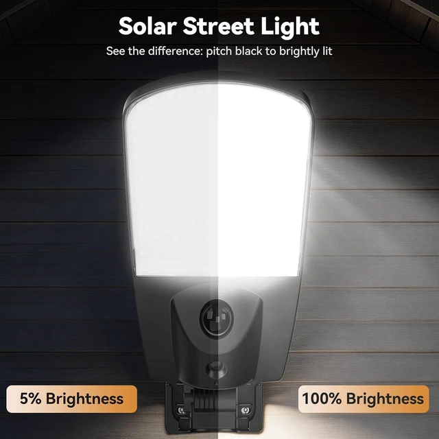 Alt view image 4 of 7 - Adewalk Solar Lights Outdoor, Waterproof Street Lights for Yard, 2 Pack
