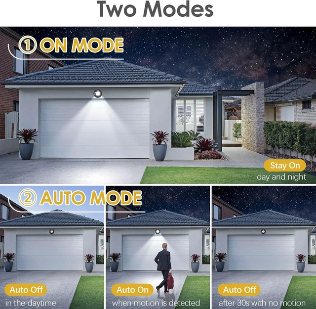 Alt view image 3 of 6 - ProGreen 6000K Battery Motion Sensor Light Outdoor Waterproof Wireless LED Battery Powered Wall Light Auto On/Off Night Light 2 Pack Cool White